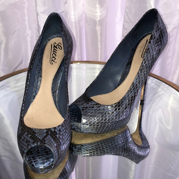 gucci python heels